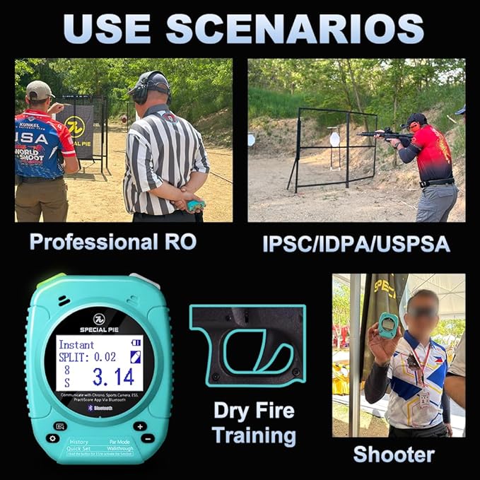 Shot Timer for Shooting Competition,Official Shot Timers in IPSC,Seamless Connection Device,Shooting Timer for Training&Dry Fire