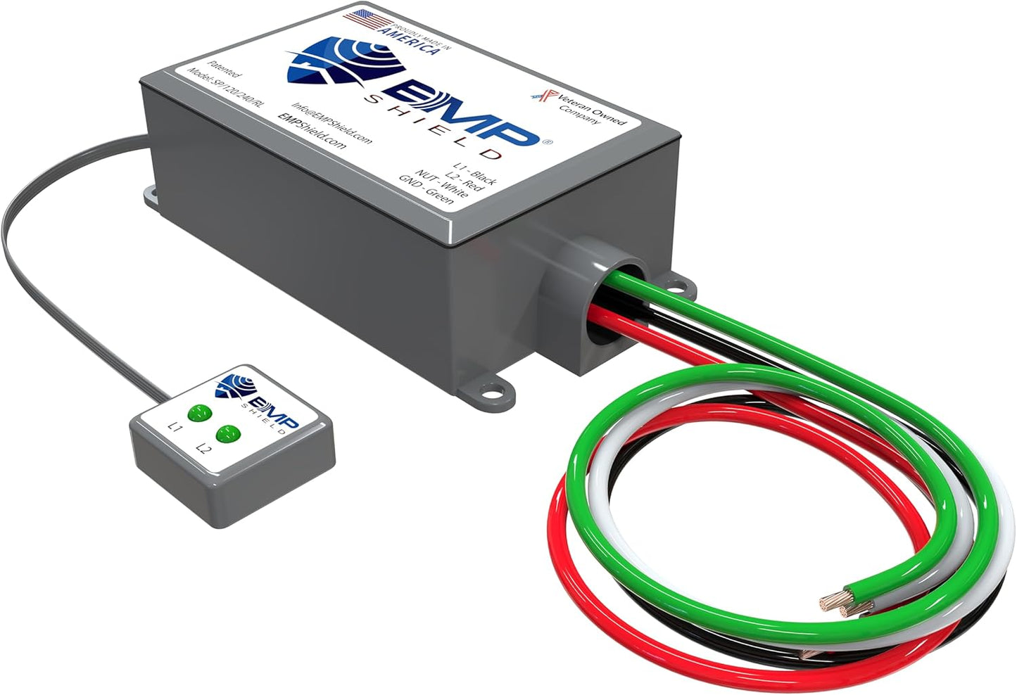 EMP Shield – Home Device & Micro Vehicle Protection Bundle (SP-120-240-RL/DC-12V-Micro) for EMP, Lightning, Solar Flare, and Surge Protection