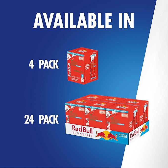 Red Bull Red Edition Sugar Free Energy Drink, Watermelon, with 114mg Caffeine plus Taurine & B Vitamins, 12 Fl Oz, Pack of 24 Cans