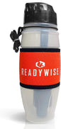 ReadyWise - 28 Oz, Seychelle Water Filtration Bottle, Hiking, Backpacking and, Camping Water Bottle, BPA-Free, Prepper Gear and Supplies, Gray/Black