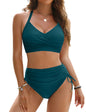 Women's High Waisted Bikini Set - Tummy Control Swimsuit with Crisscross Back