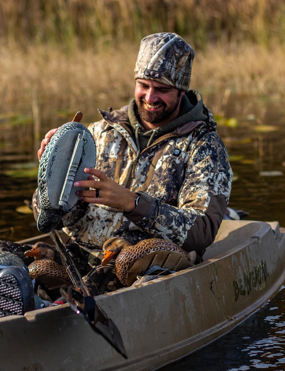TIDEWE Heated Jacket for Men with Battery Pack, Insulation Waterproof Hunting Coat with Heater, Veil Camo, Size S-3XL