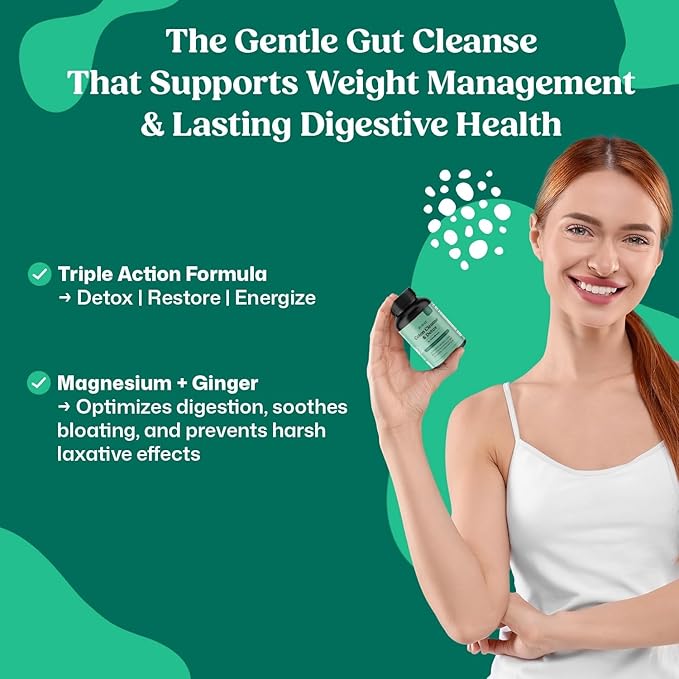 ColonBroom 15 Day Colon Cleanse & Detox Cleanse for Weight Loss with Probiotics & Magnesium to Support Digestion, Reduce Bloating & Boost Metabolism - Gentle & Effective Gut Detox for Women