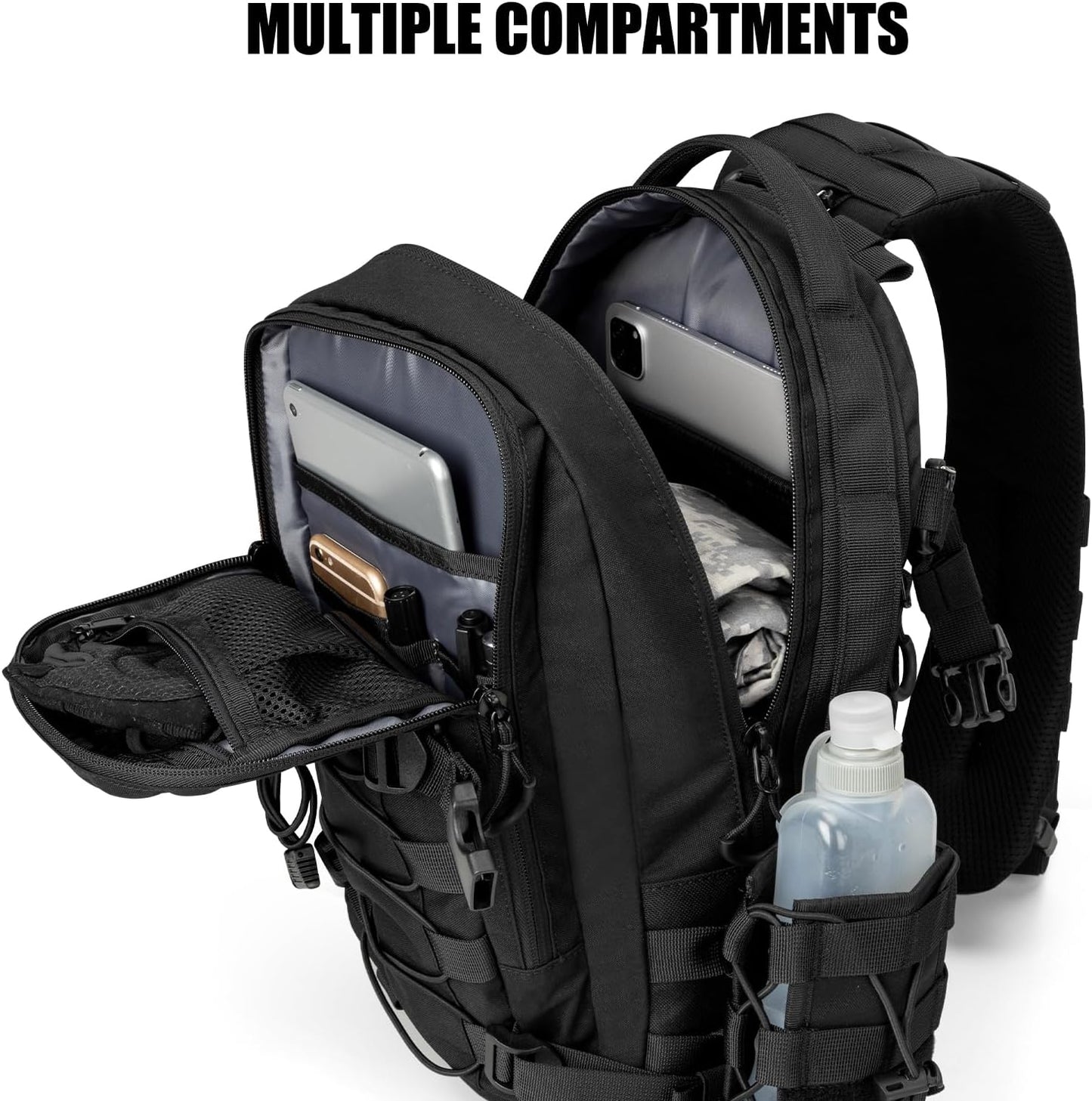 Jueachy Tactical Sling Bag for Men: Everyday Carry Gear 12L EDC CCW Concealed Carry Sling Bag 2-in-1 Shoulder Bag Backpack
