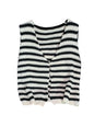 SOLY HUX Women's Striped V Neck Sweater Vest Sleeveless Cardigan Black Beige S