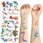 SBOBUY Dinosaur Temporary Tattoos 10 Sheets Blue Cartoon Kids Party Favors