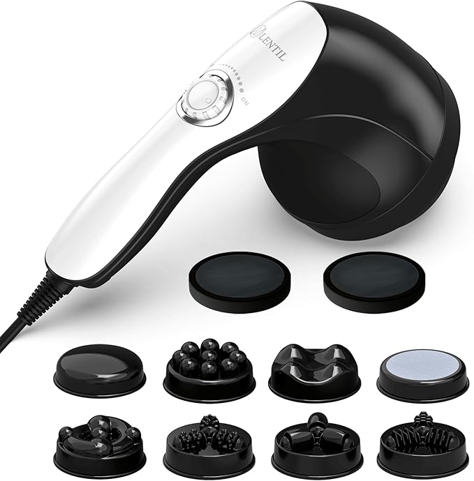 Cellulite Massager Handheld, Body Sculpting Machine, Massage Lymphatic Stomach Abdomen Arm Belly Fat with 8 Massage Heads;Suitable in Gym Office Home Travel, Ideal Gifts for Women Man
