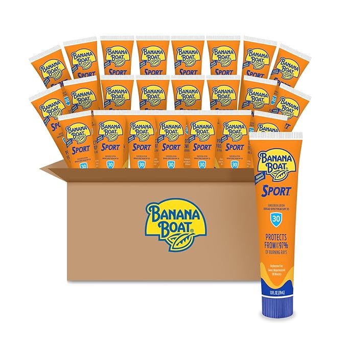 Banana Boat Sport Ultra SPF 30 Sunscreen Lotion, Travel Size Sunscreen 1 Oz, (Pack of 24)