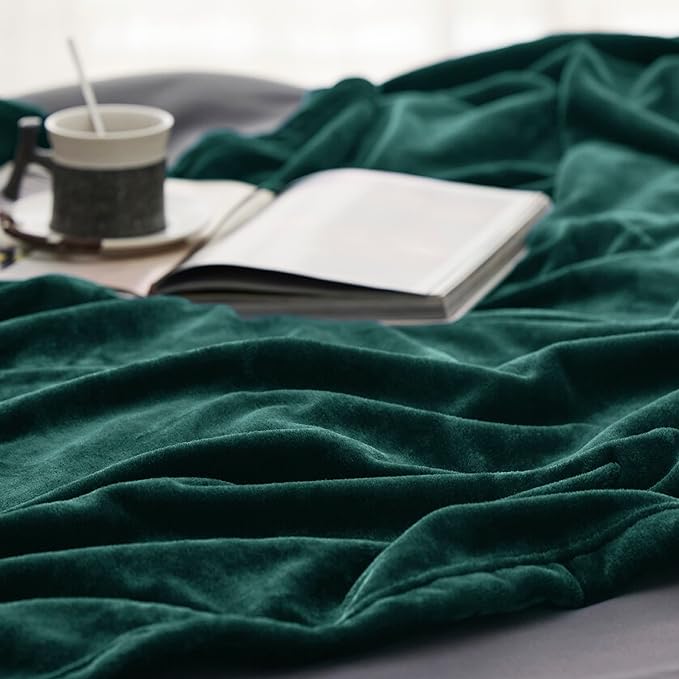 Bedsure Fleece Throw Blanket Forest Green - 300GSM Blankets for Couch, Sofa, Bed, Soft Lightweight Plush Cozy Throws for Toddlers, 50x60 inches