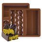 BMSQOFD Silicone Chocolate Bar Molds 2 Pack 1in Deep Brown Dubai Pistachio