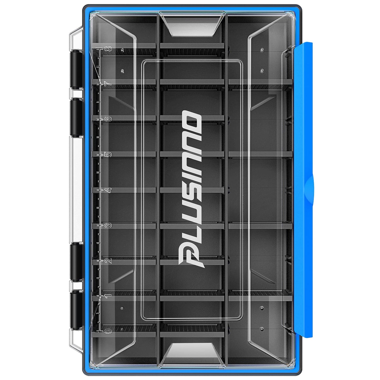PLUSINNO Tackle Box Organizer, 1/2 Packs Waterproof Tackle Trays, Fishing Tackle Box with Removable Dividers, Fishing Box Tackle Trays and Terminal Tackle Storage