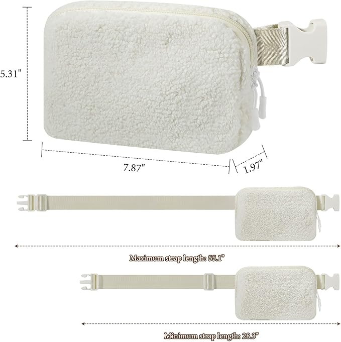 MoKo Fanny Packs for Women Men, Fashion Running Waist Packs, Crossbody Mini Bag Fanny Pack Belt Bag with Adjustable Strap for Running Outdoors Workout Travel Hiking Cycling