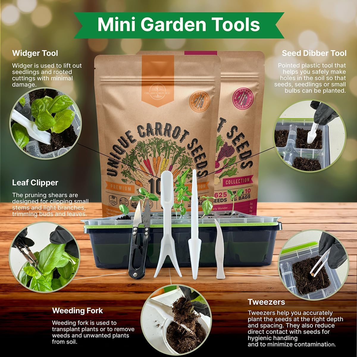 Organo Republic 10 Carrot & 10 Beet Seeds Variety Pack Bundle, 9,175+ Non-GMO Heirloom Garden Seeds for Planting Root Vegetables for Indoor & Outdoor Gardening