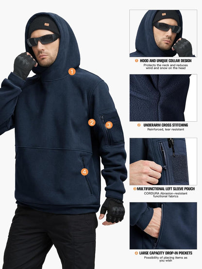 FREE SOLDIER Men's Fleece Pullover, Multiple Style Options