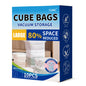 10 Pack Vacuum Storage Bags, Large Cube Bag (19.6 * 27.5 * 11.8 Inch), Large Vacuum Seal Bags for Clothing, Comforters, Blankets, Bedding, Closet Organization Space Saving