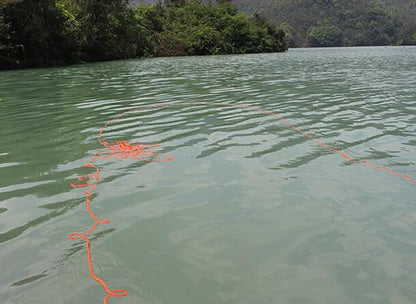 Dokumaru 8mm x 10m Outdoor Rope with Hook Orange Marine Camping Hiking