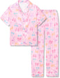 Girls Satin Pajama Set - Silky Button Down PJ with Shorts Size 6-16