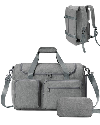 sportsnew Travel Duffel Bag 27L Gym Shoe Compartment Grey Medium Size