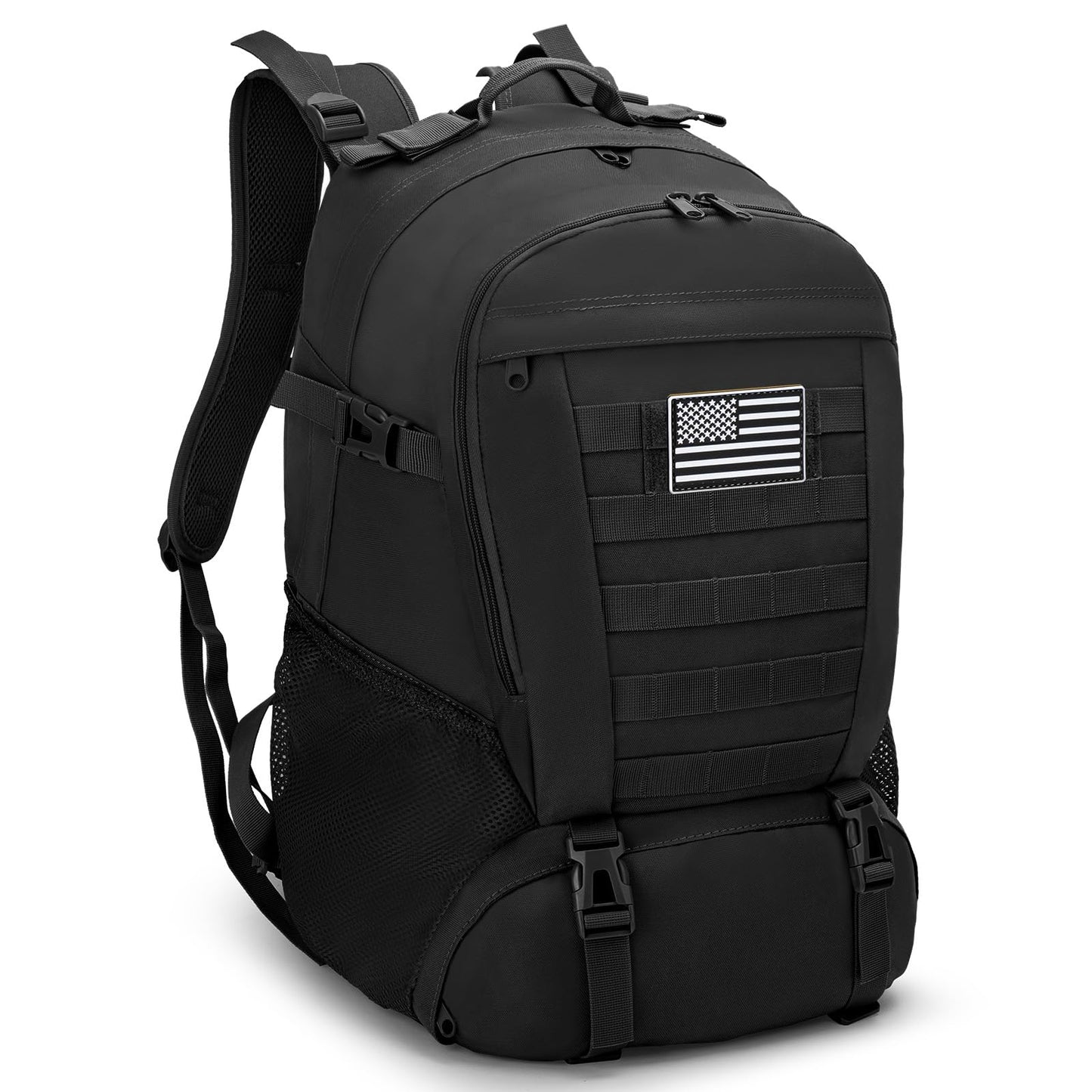 Jueachy Tactical Backpack for Men Hiking Day Pack Molle Military Rucksack Waterproof 30L EDC Bag with USA Flag Patch