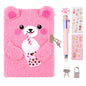 Girls Heart Diary with Lock and Keys - Cute Plush Secret Journal Notebook Gift Ages 6-8