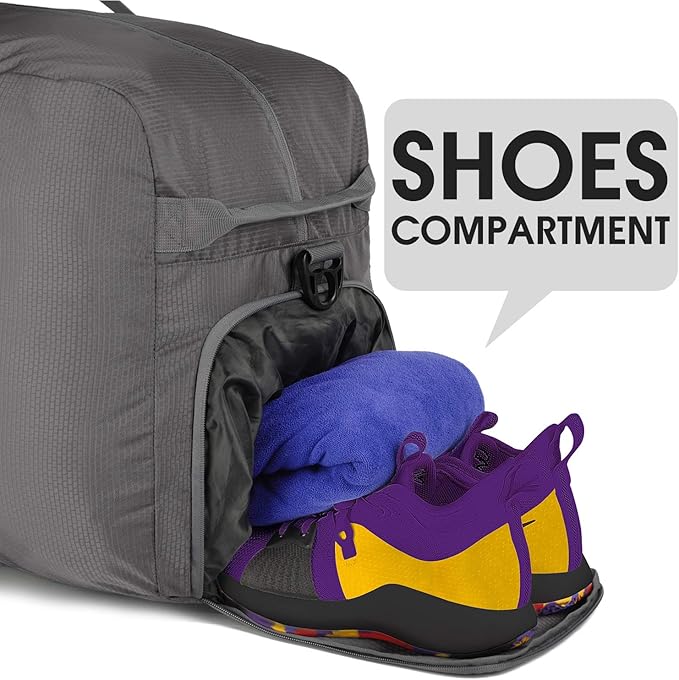 WANDF Foldable Travel Duffel Bag 60-120L Duffle Carry on for Women and Men