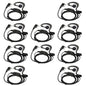 Retevis Case of 10, Two Way Radio Earpiece with Mic Single Wire Earhook Headset for RT22 RT21 RT68 RT68H H777 H777H RT86A RT86S, Compatible with Pxton Baofeng BF-888S BF-T26 Kenwood Walkie Talkies