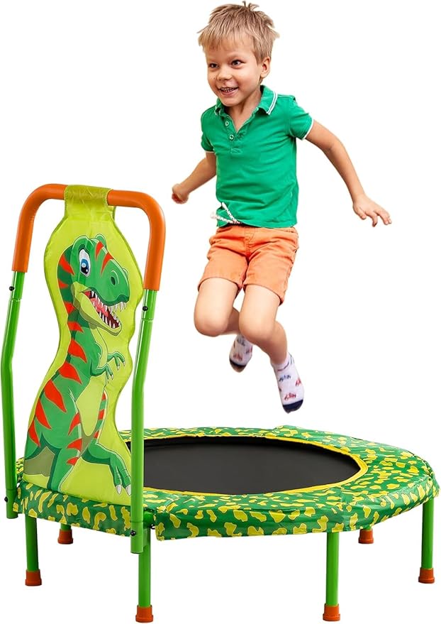 No-Gap 36" Mini Trampoline Toddler Trampoline with Handle for Kids, 36 inch Indoor Garden Small Kid Trampoline Baby Trampolines with Super Safe Cover for Toddlers Ages 2 to 5