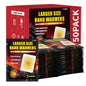 Large Hand Warmers Disposable - Up to 20 Hours of Heat - 50/100 Pack Super Long Lasting Air Activated Warmers, All Natural & Portable for Body, Hands & Toes - Odorless Hot Warmer Heater