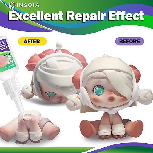 Silicone Glue, 30g Clear Super Glue for Silicone Repair Quick Fix Silicone Adhesive Heavy Duty Strong Crazy Instant Glue for Bonding Silicone Model, Toys, TPR, TPU, DIY Crafts