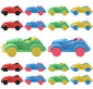 RONDURE Car Erasers 18 Pcs 3D Sports Car Puzzle Take Apart Erasers Kids