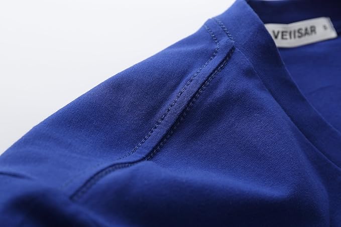 VEIISAR Premium V Neck T Shirts for Men - Modern Fitted Tees Vneck Undershirts