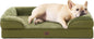 EHEYCIGA Orthopedic Dog Beds for Extra Large Dogs 44x32Inch, Waterproof Memory Foam XL Pet Bed with Sides, Non-Slip and Egg-Crate Foam Big Dog Couch Bed with Washable Removable Cover, Grey
