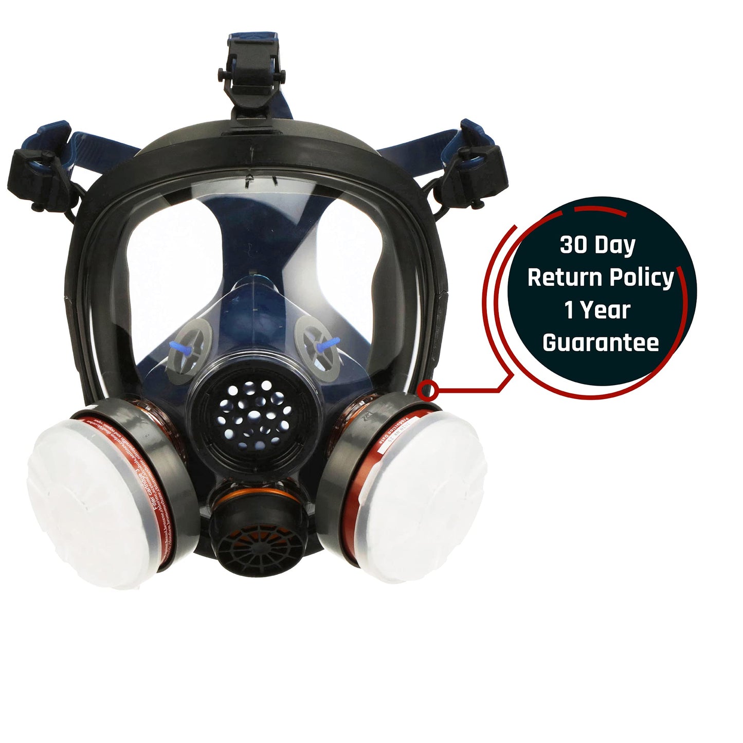 Parcil Distribution Gas Mask Survival Nuclear and Chemical Full Face Respirator - Organic Vapor & Particulate - CE Tested