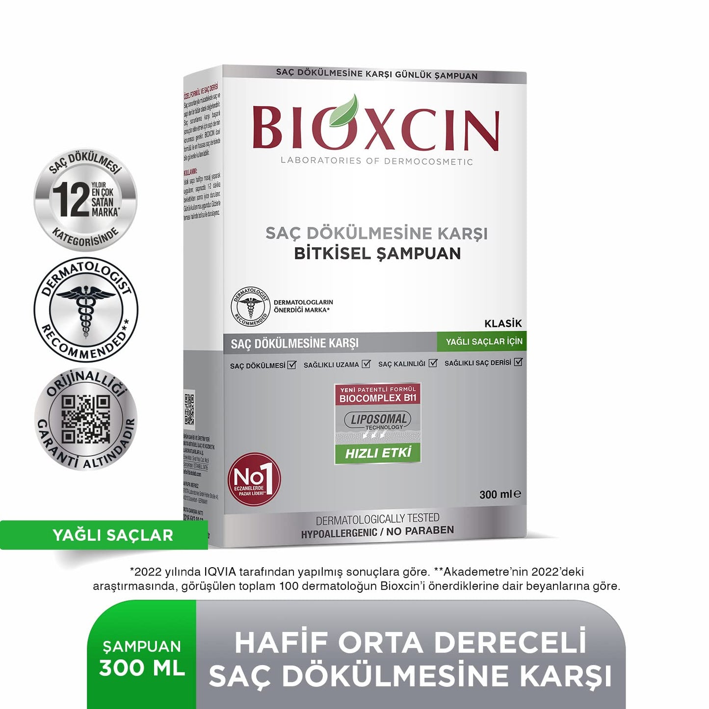 Bioxcin Oily Hair Shampoo - Genesis Technology | 300ml