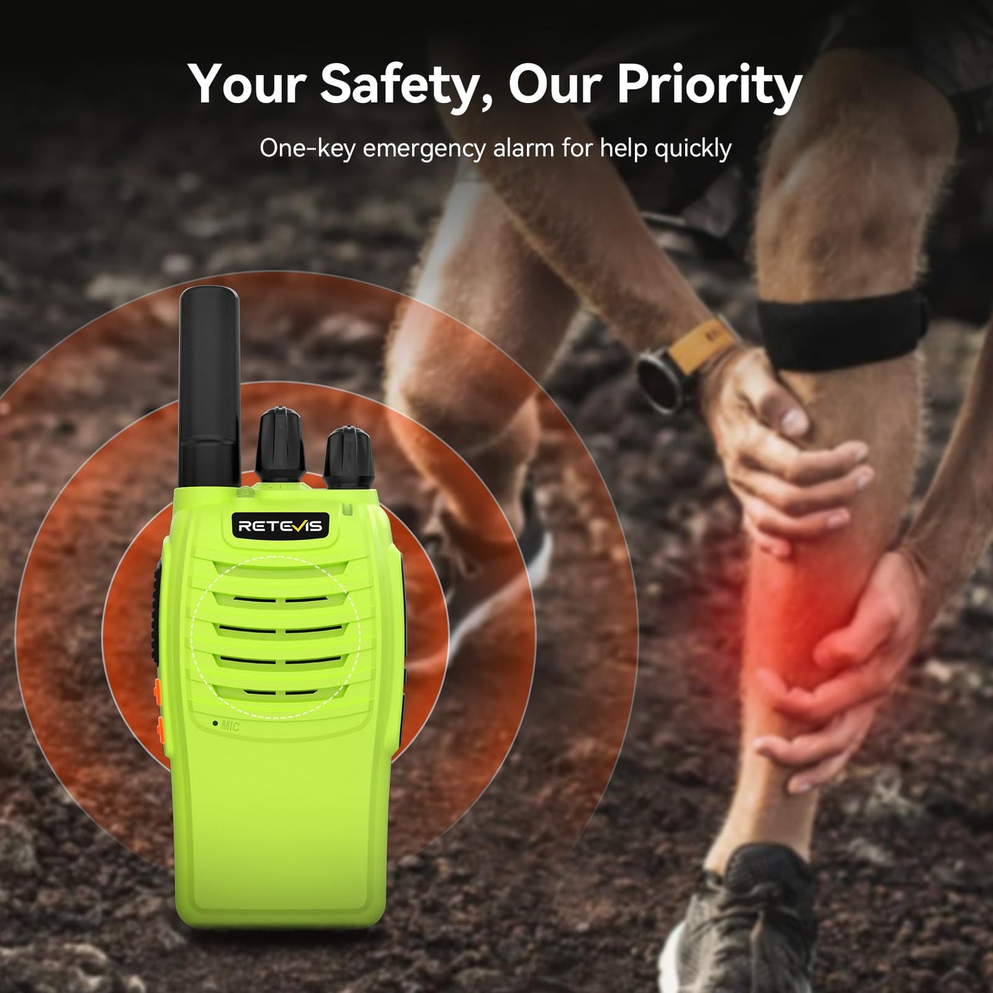 Retevis H-777 Rechargeable Walkie Talkies, Mini 2 Way Radios Long Range, Small Walky Talky, Portable FRS Two Way Radios with LED Flashlight(Black, 2 Pack)