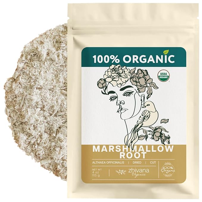 Organic Marshmallow Root Tea – Loose Cut Althaea officinalis – 4 oz