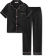 Girls Satin Pajama Set - Silky Button Down PJ with Shorts Size 6-16
