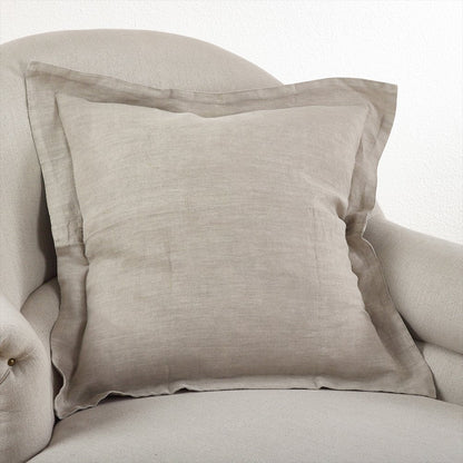 Fennco Styles Flanged Linen Down Filled Decortaive Throw Pillow 20" W X 20" L