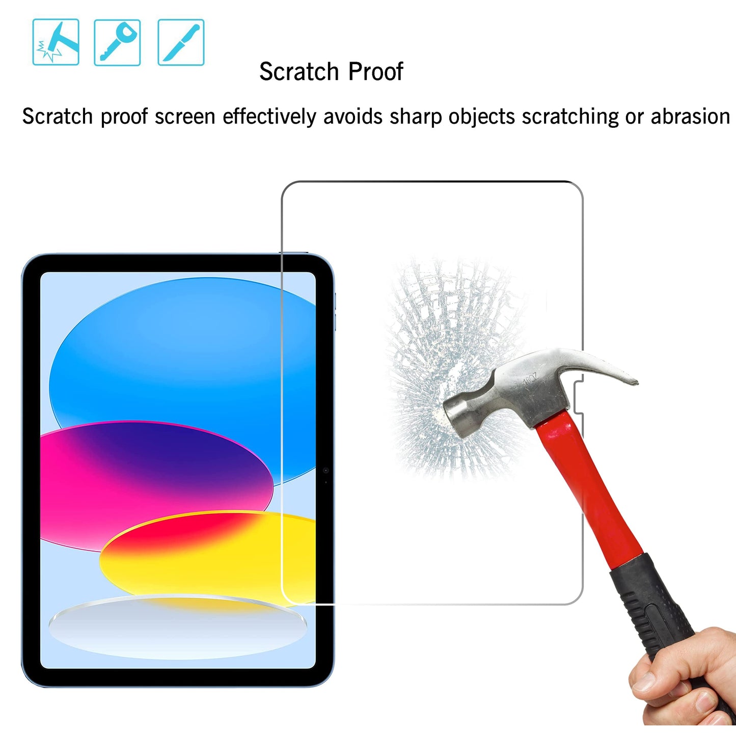 Ailun iPad 11th Gen 2025/10th Gen 10.9 Screen Protector Glass 2-Pack