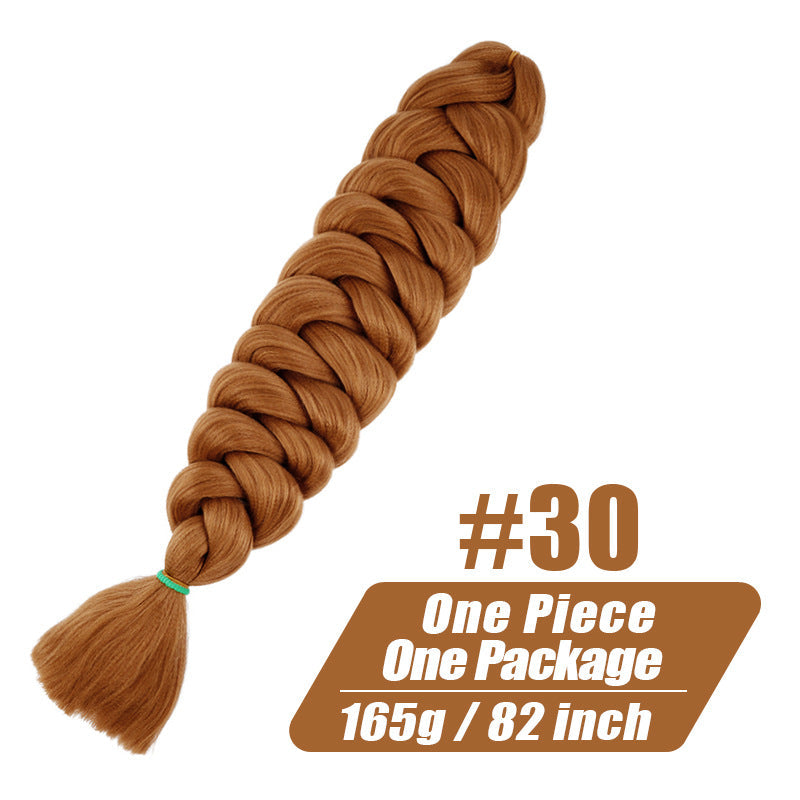 Womens Multi-colored Long Braided Ponytail