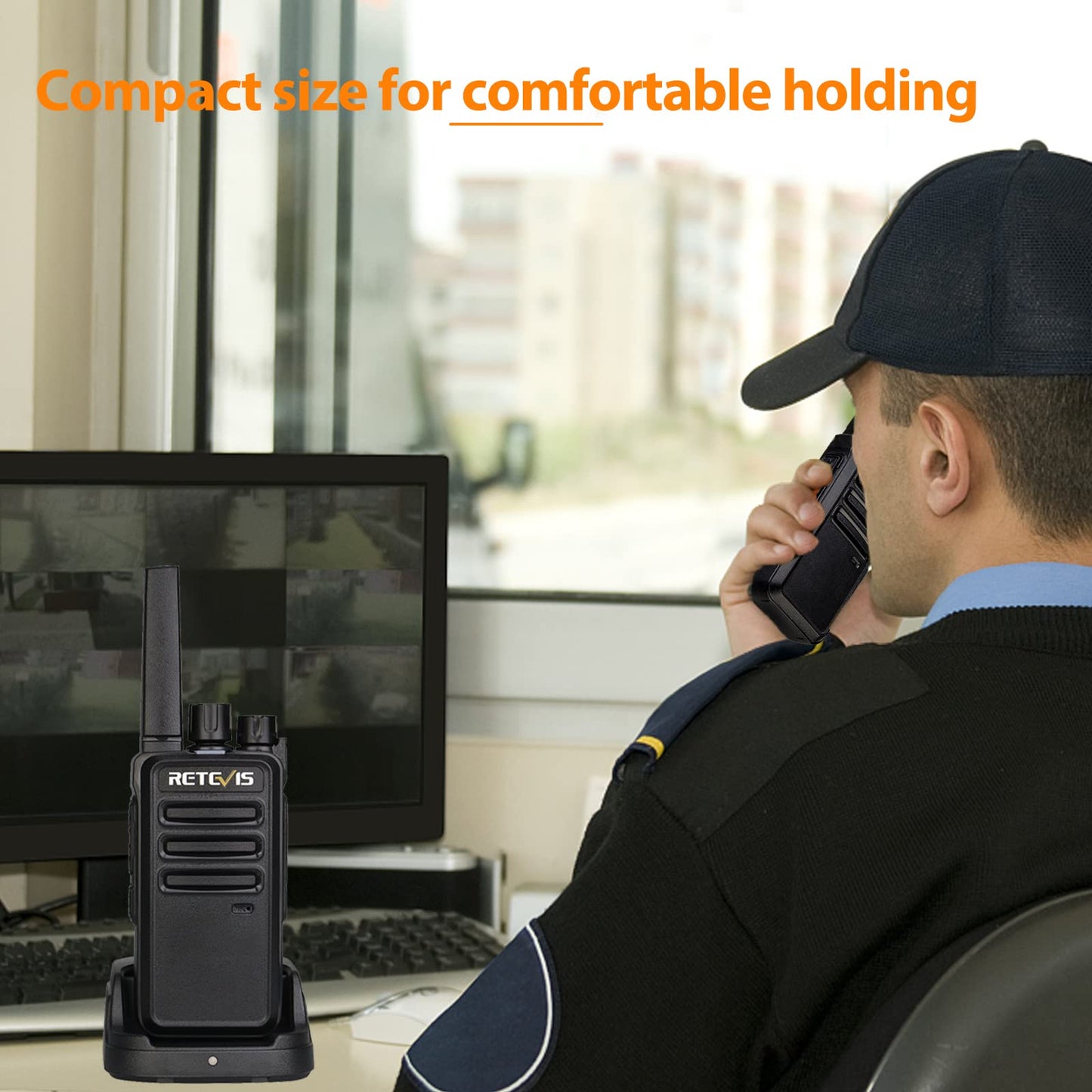 Retevis RT68 Walkie Talkies with Earpiece, Portable FRS Two-Way Radios Rechargeable, with 6 Way Multi Unit Charger, Hands Free, Long Range, Rugged 2 Way Radios 6 Pack for Adults School Church