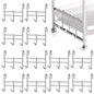 Dimeho 12pcs 3 Hook Wire Shelving Attachment Silver 3.74x3.27x1.38in