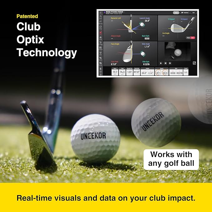 Eye MINI - Outdoor/Indoor Golf Launch Monitor & Simulator, 19 Precision Metrics, Near-Zero Latency, Sunlight-Readable Display, 8h Battery, iPad/PC/AI Compatible, Works with GSPro, E6, TGC19