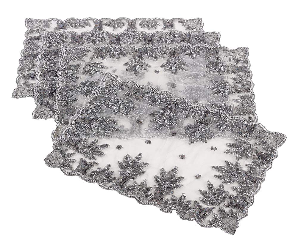 Fennco Styles Stunning Hand Beaded Table Placemats