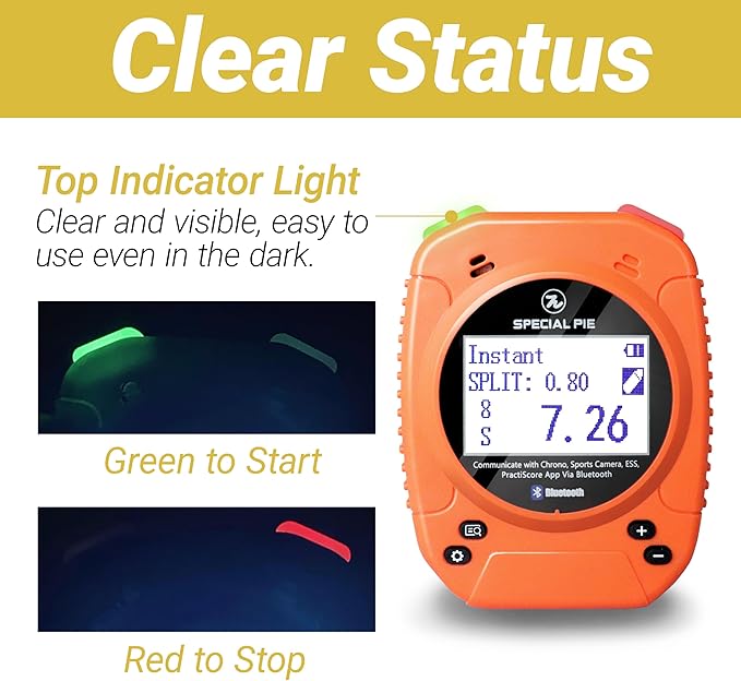 Shot Timer for Shooting - Upgraded Shooting Timer for Training & Dry Fire Practice, Loud Buzzer and Auto-Backlight, Ideal for IPSC, IDPA, USPSA