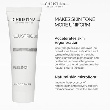 Christina Illustrious Face Peeling Gel | Experience Gentle Exfoliation and Skin Renewal | Formulated with AHA + BHA (Glycolic, Lactic & Salicylic Acids) | For All Skin Types 50ml / 1.7 fl.oz