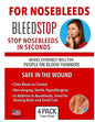 BleedStop™ First Aid Powder for Blood Clotting, Trauma Kit, Blood Thinner Patients, Camping Safety, and Survival Equipment for Moderate to Severe Bleeding Wounds or Nosebleeds - 4 (15g) Pouches