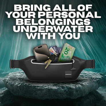 DRENCH Waterproof Waist Pouch with Floating Waterproof Phone Case | Submersible Dry Bag Fanny Pack | Phone Holder for Swimming, Boating, SUP, Snorkeling | IPX8 Floating Phone Pouch Included