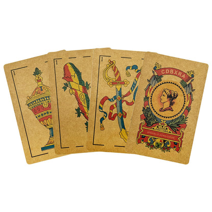 CDBXRA Kraft Paper Spanish Briscas Playing Cards Deck Puerto Rico
