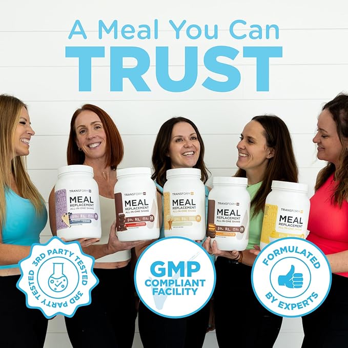 TransformHQ Meal Replacement Shake Powder 28 Servings (Pineapple Ice Cream Flavored) - Gluten Free, Non-GMO